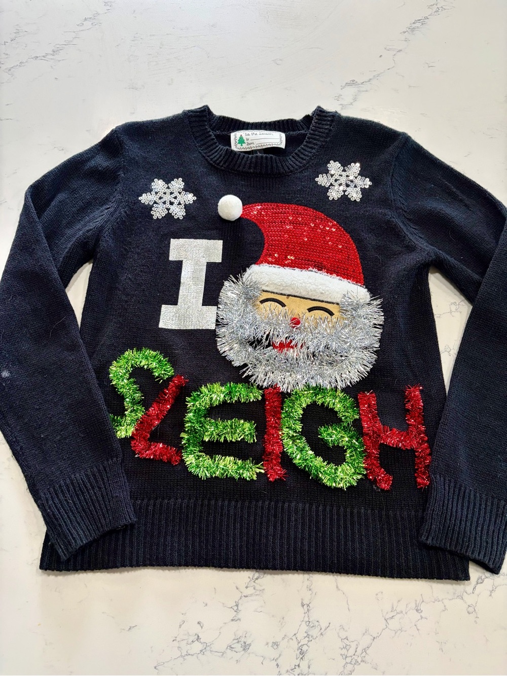 Walmart 'I Sleigh' Festive Christmas Crewneck Sweater - Women’s Large